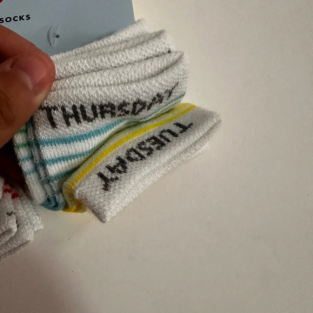 🧦 NWT Cat & Jack 6pk Kids Low-Cut Socks - Weekdays (6-12 Months) 🧦